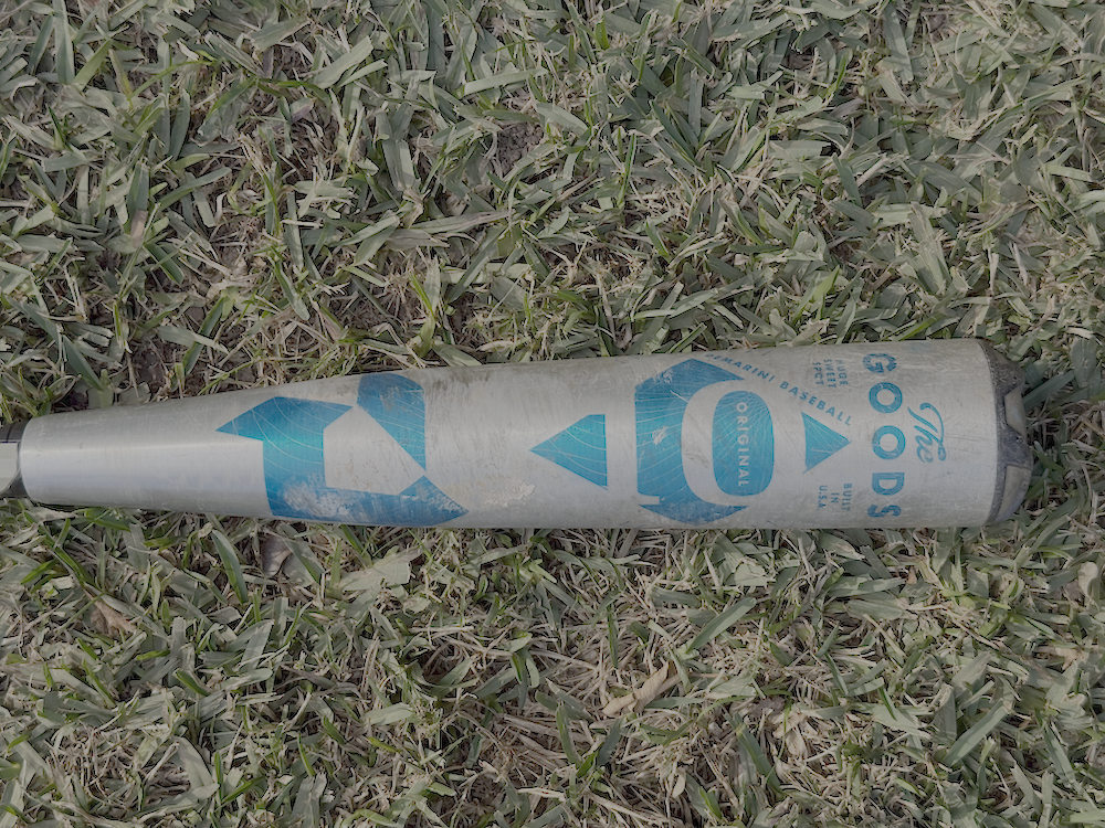 2022 DeMarini The Goods USA Baseball Bat in silver colorway